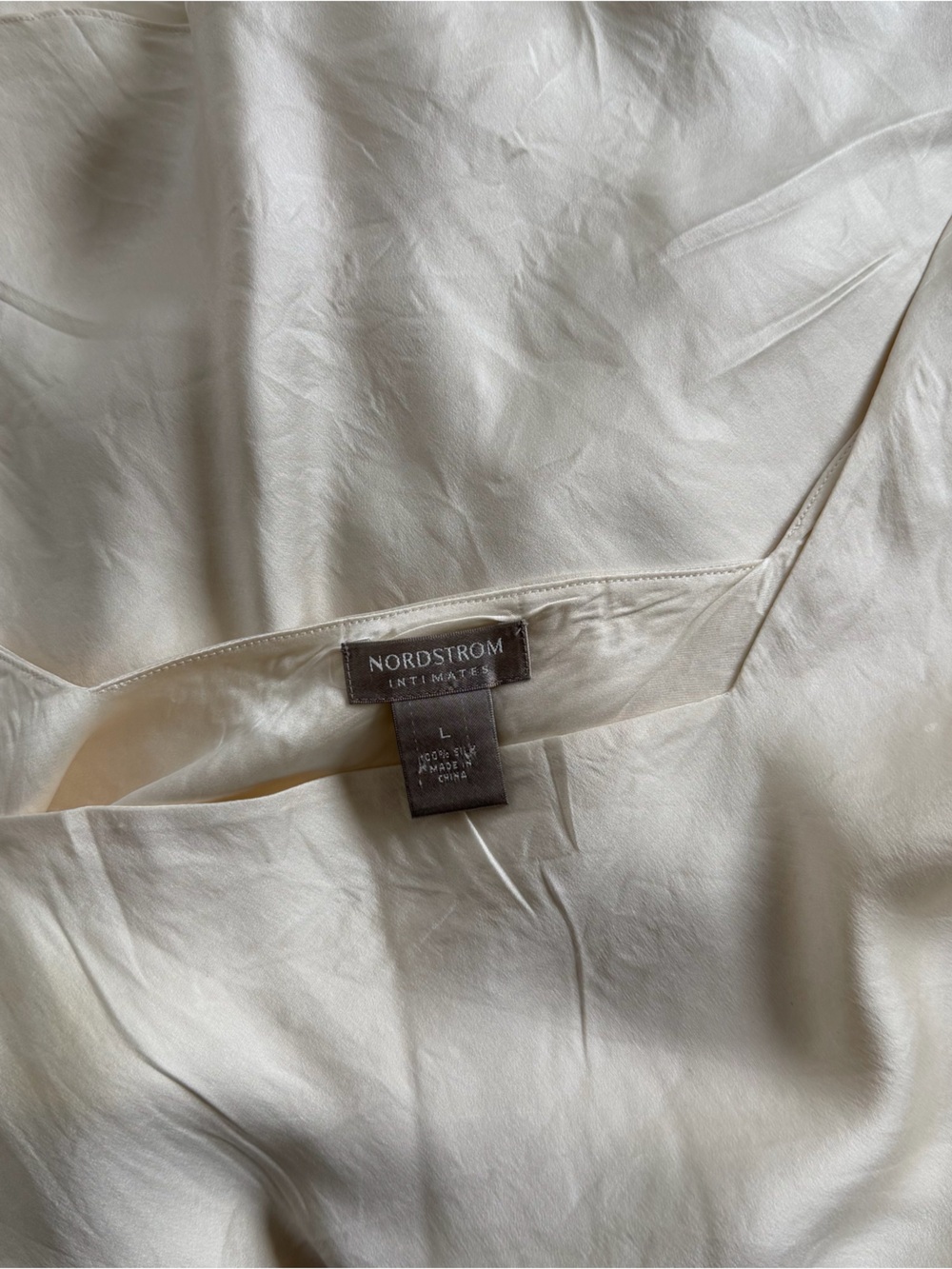 Nordstrom Intimates Ivory Silk Sleeveless Top - Picture 3 of 3